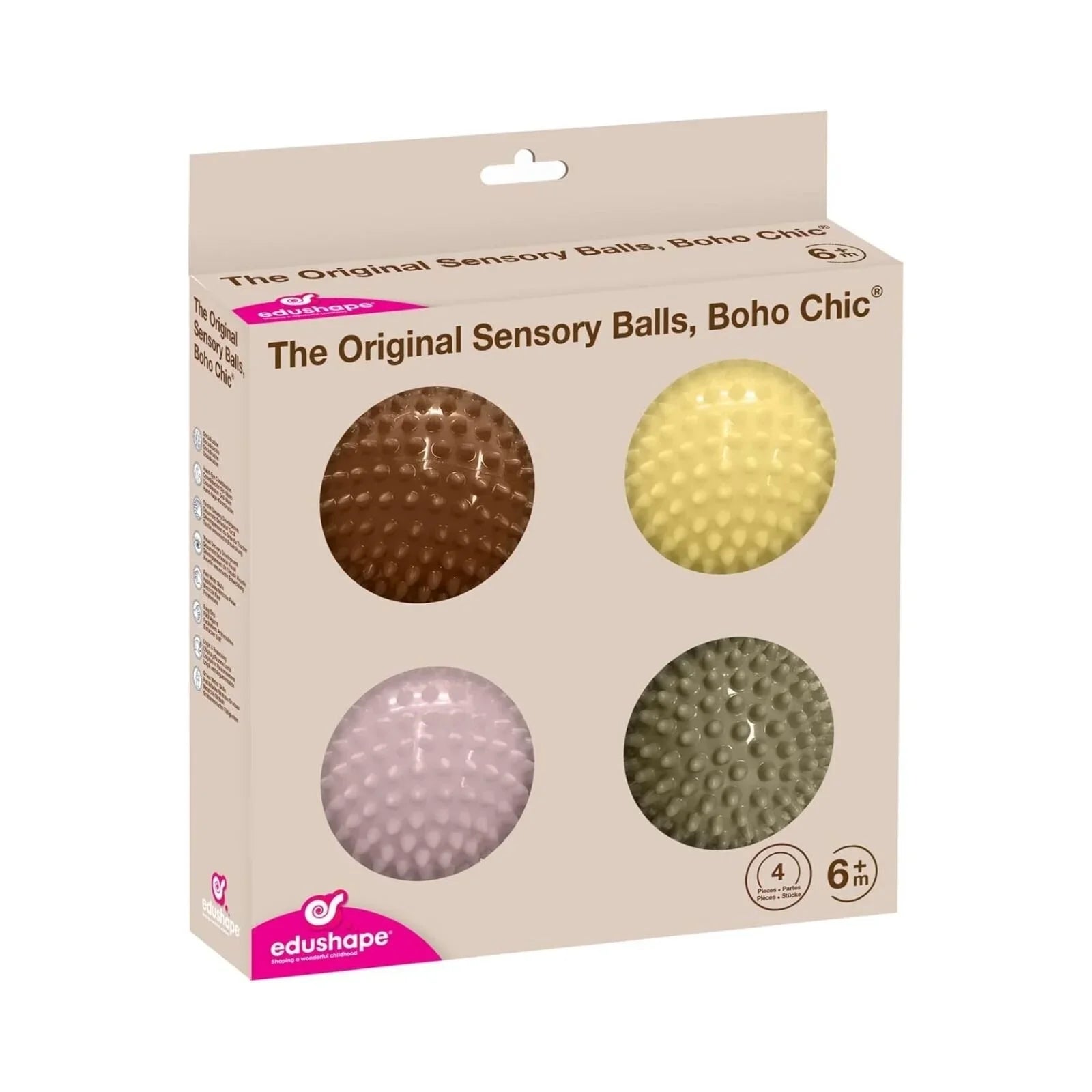 Edushape Sensory Ball Boho Chic 10cm 4 pcs