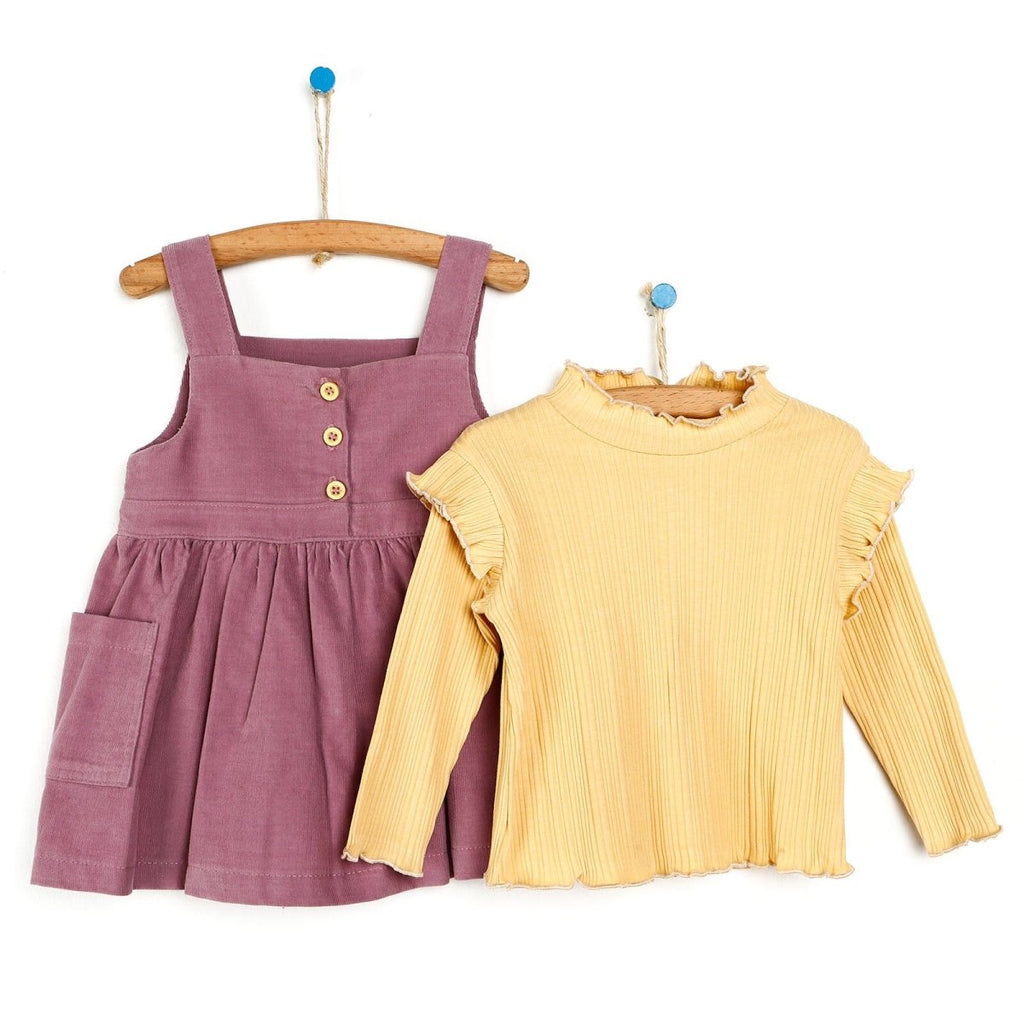 Cassiope Salopette Skirt - Siwt Gwisg - Damson