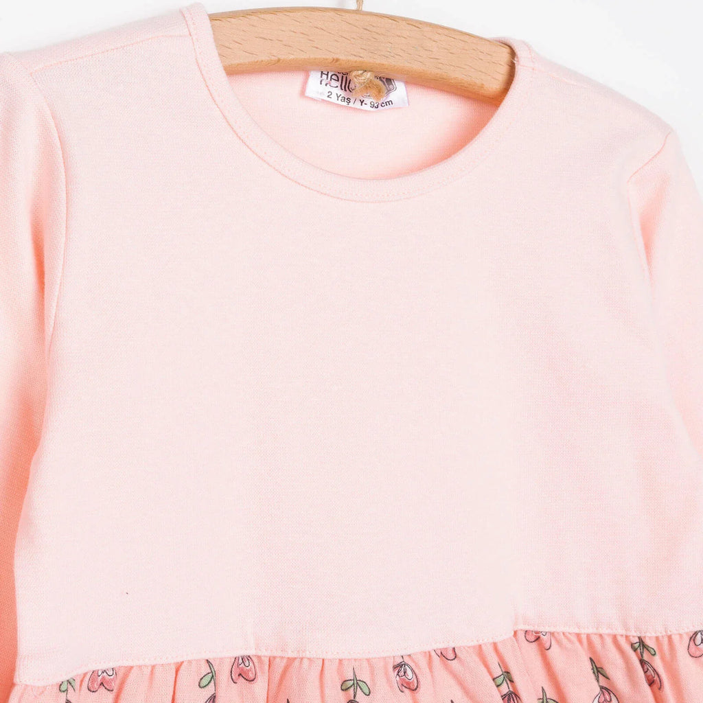 Gwisg Gaeaf Tylwyth Teg i Ferched Bach HelloBaby - Lliw Powdwr