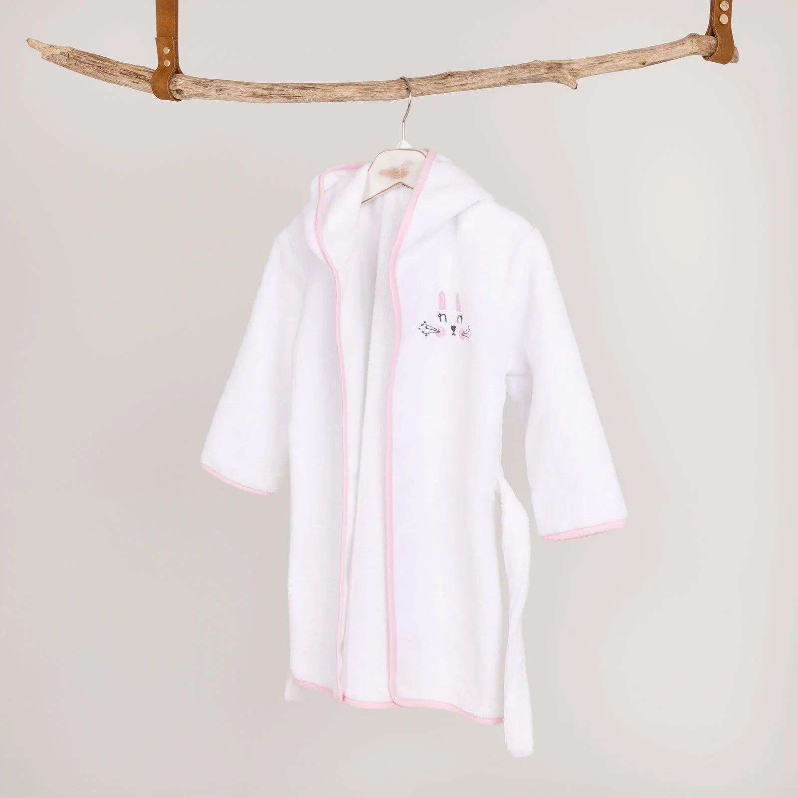 Mollia Girl Baby Bathrobe - White