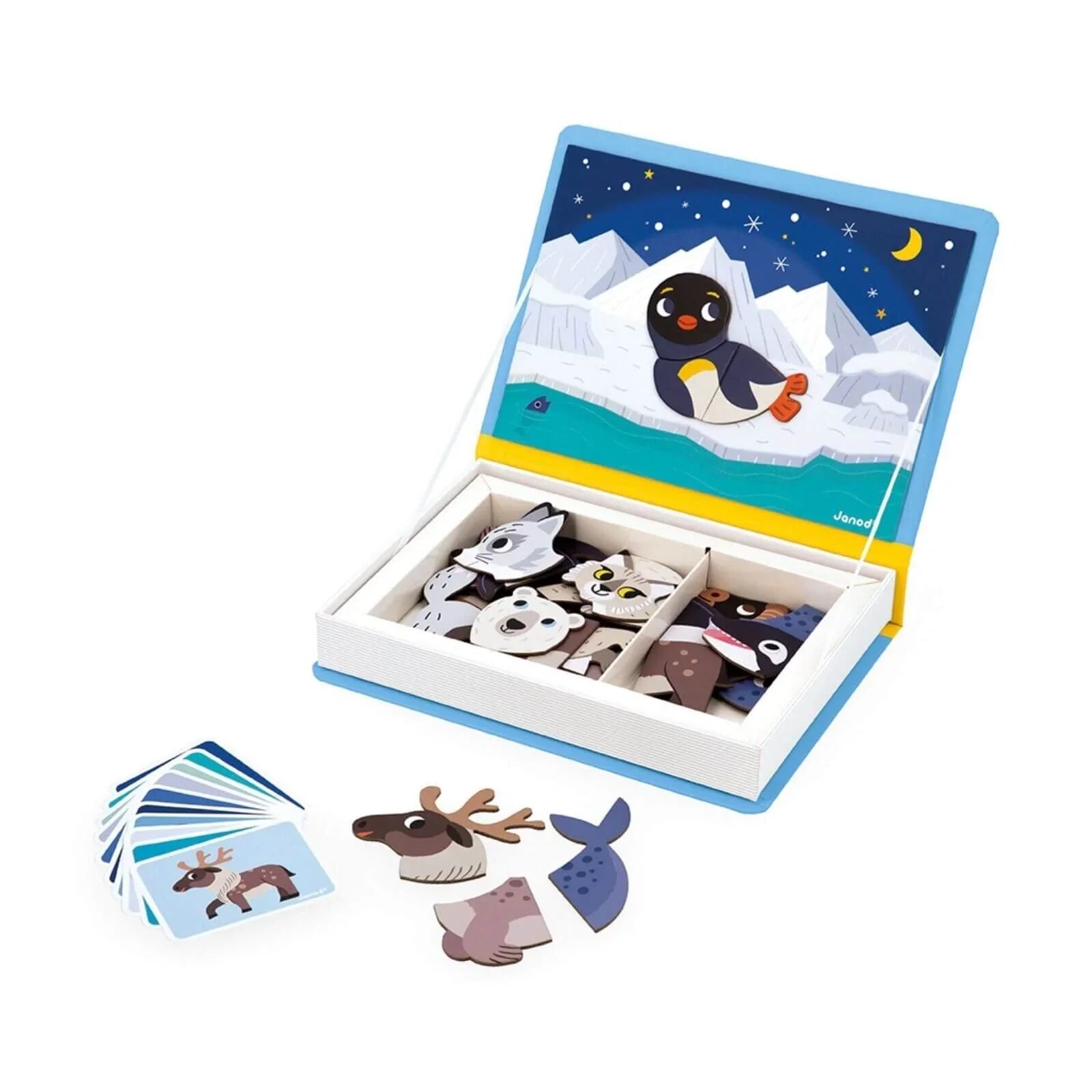 Janod Magnetibook Anifeiliaid y Pegwn