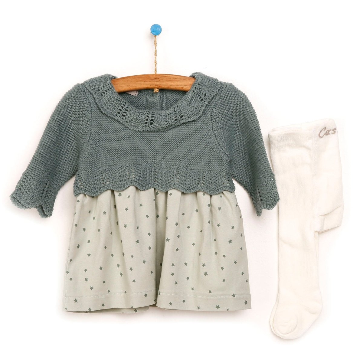 Gwisg Seren Fach gan Cassiope ar gyfer Newydd-anedig - Glas