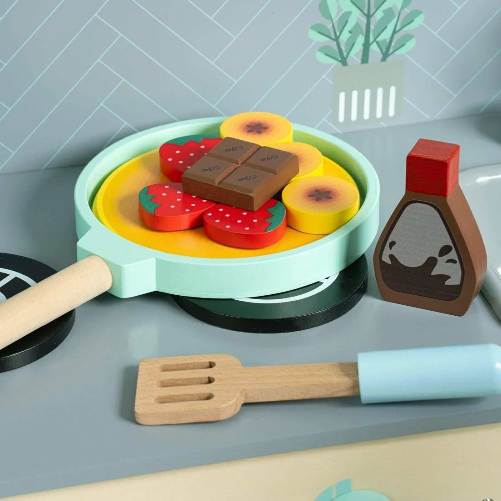 Owl & Fox Wooden Imagination Kitchen Pancake Set