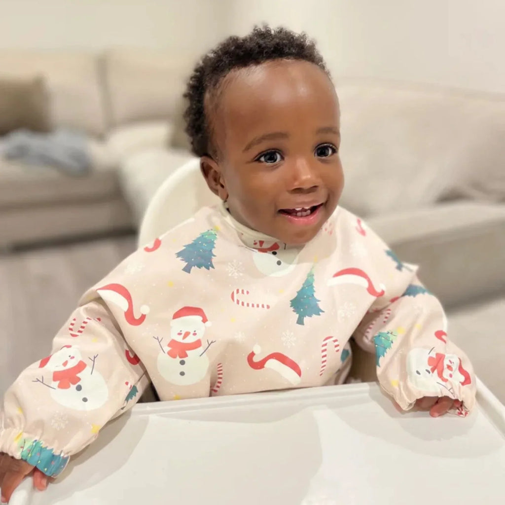 BLW Essentials Ffedog Ddiddos Nadolig â Llewys Hir