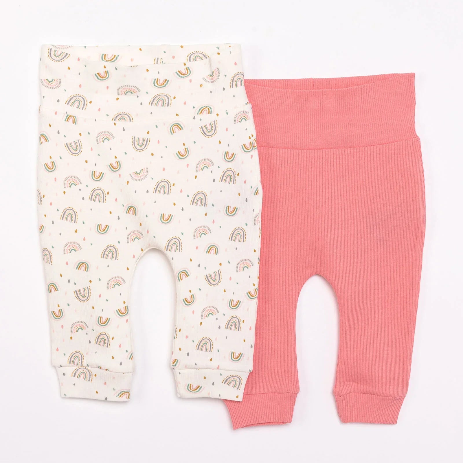 HelloBaby Legins i Fabanod Merched (2 bâr) - Pinc Golau