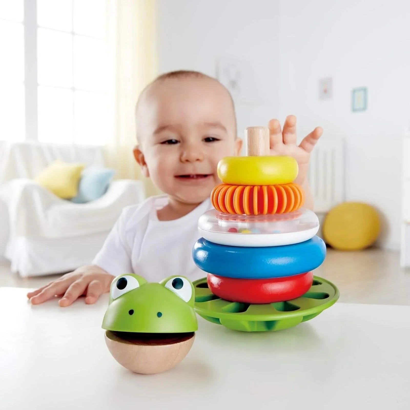 Modrwyau Pentyrru Hape Mr Frog