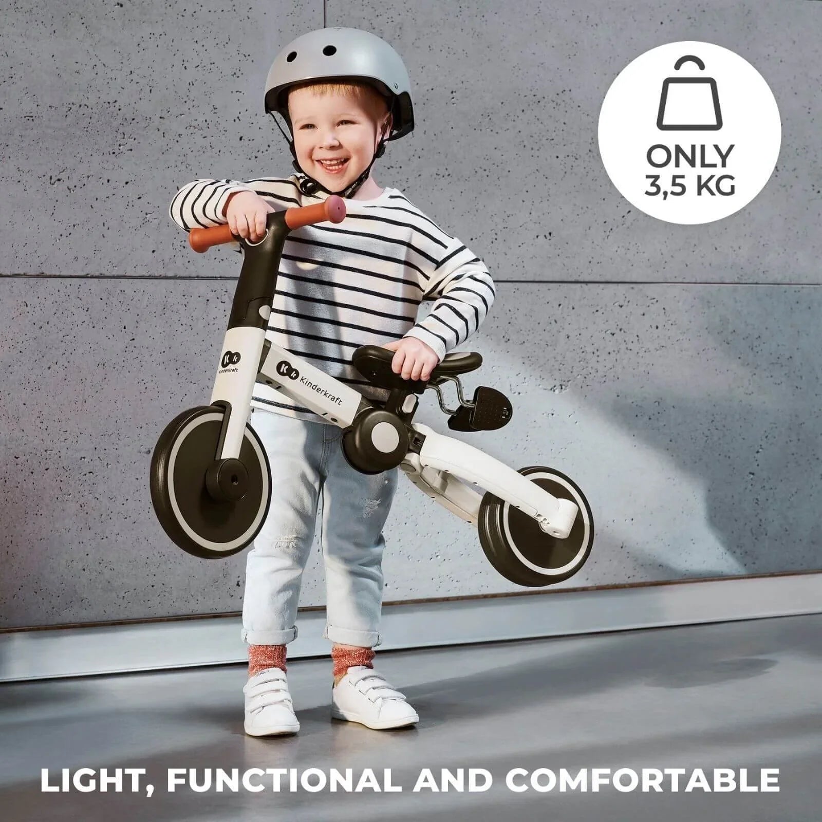 Beic tair olwyn Kinderkraft 4 Trike i blant