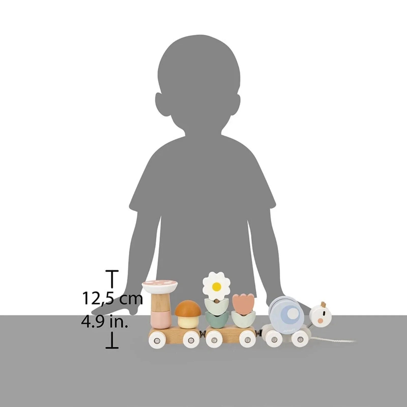 Trên Janod Sweet Cocoon ar ffurf malwen