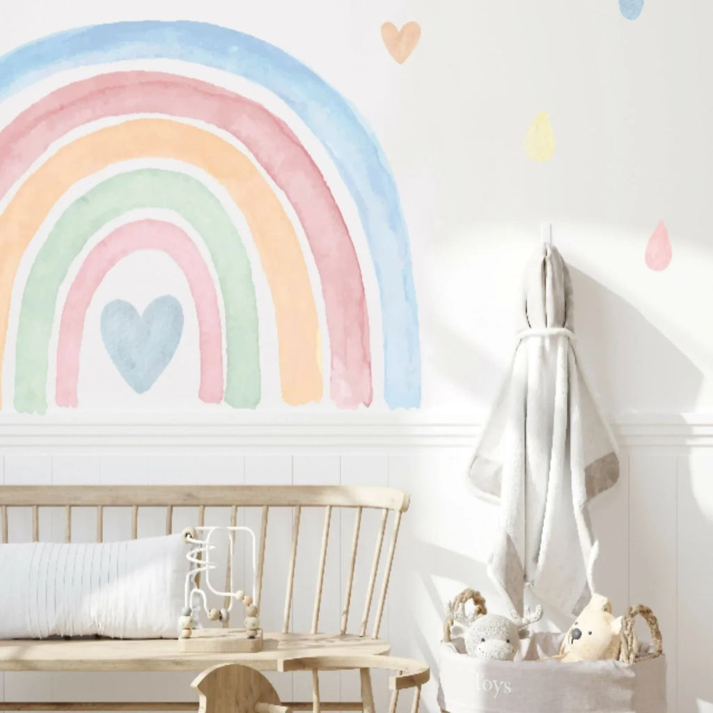 Live Vida Rainbow & Raindrops Wall Stickers