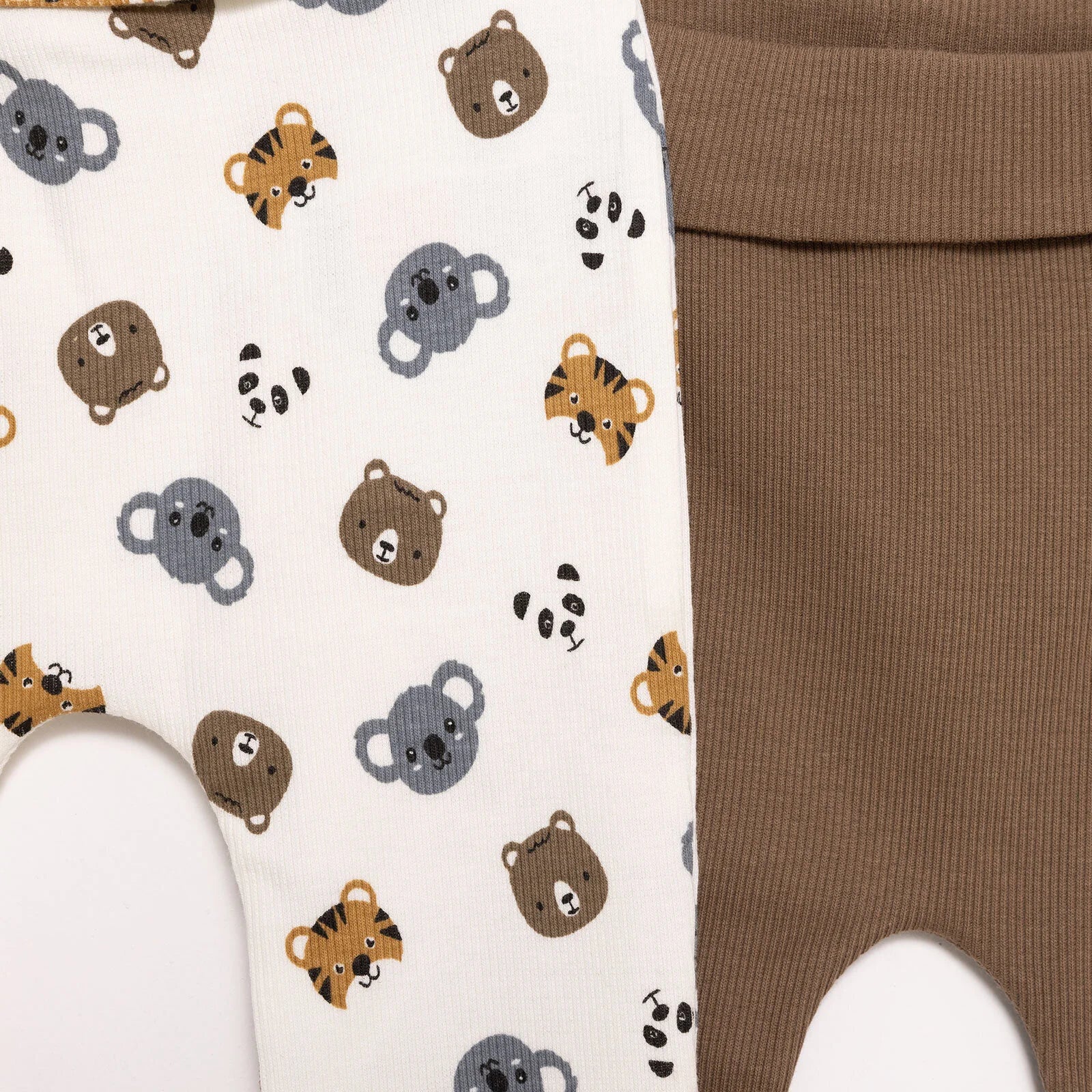 HelloBaby Boy 2 Piece Footless Bottom - Brown Ysgafn