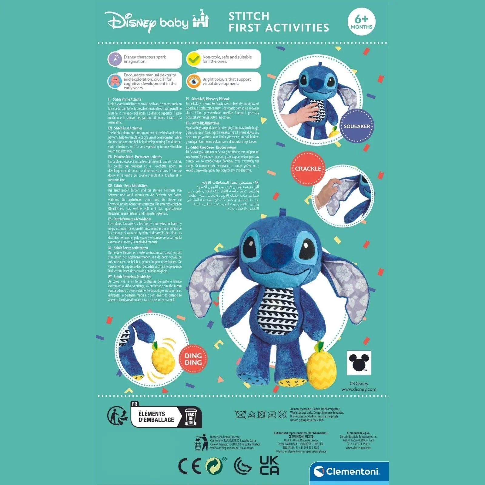 Disney Baby-Stitch, tegan gweithgaredd moethus.