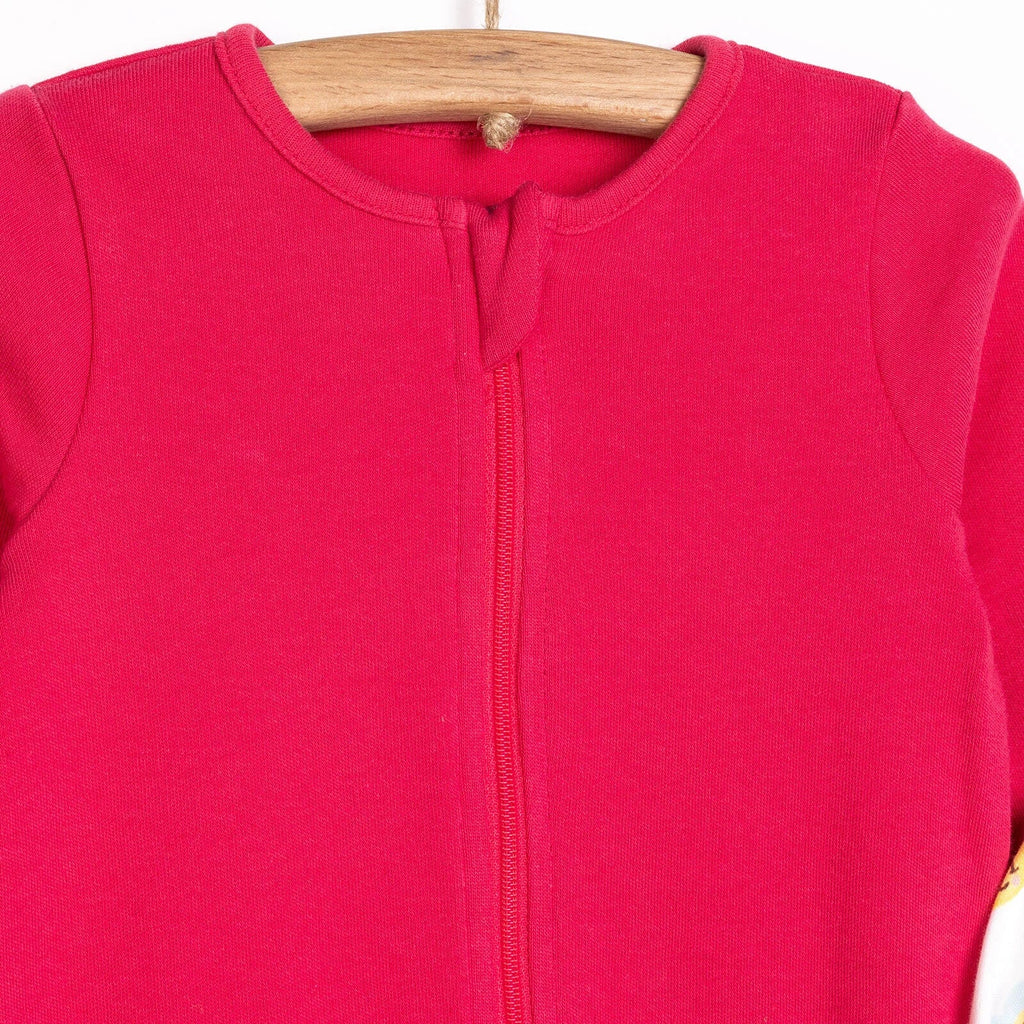 HelloBaby Newborn Girl 2 Piece Footed Jumpsuit - Pink