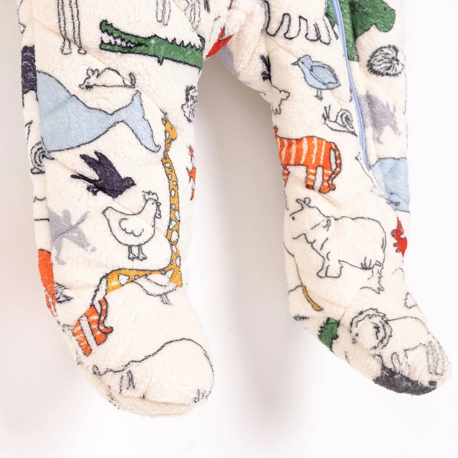 Siwmpsuit â Kap a Thraed i Faban Bach Newydd-anedig MidiMod (Bachgen)