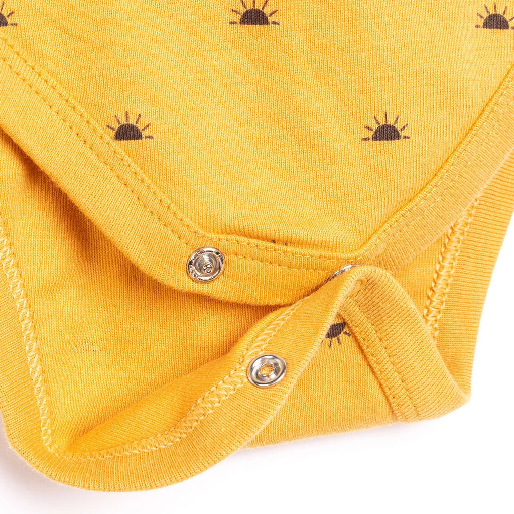 HelloBaby Baby Girl Short Sleeve  Body - Mustard