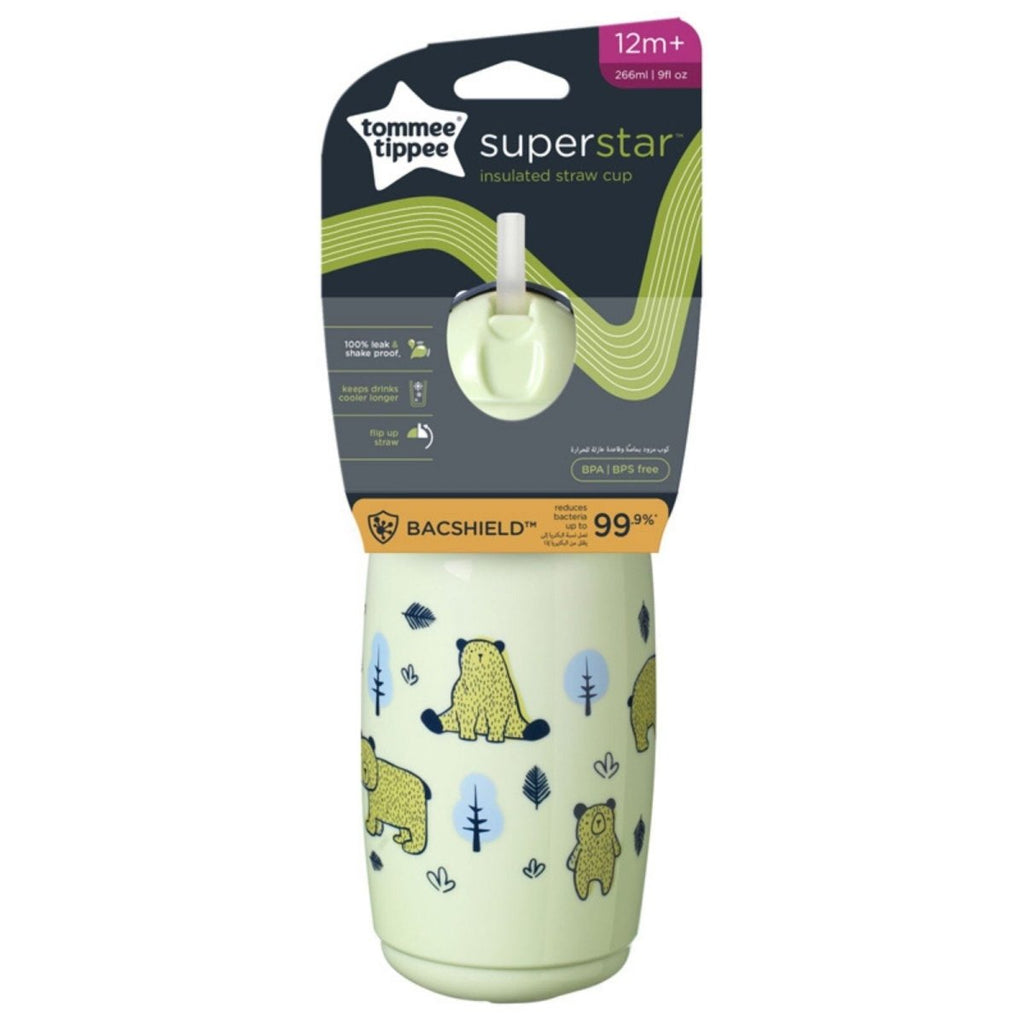 Tommee Tippee Insulated Straw 266ml 12m+ - Assorted
