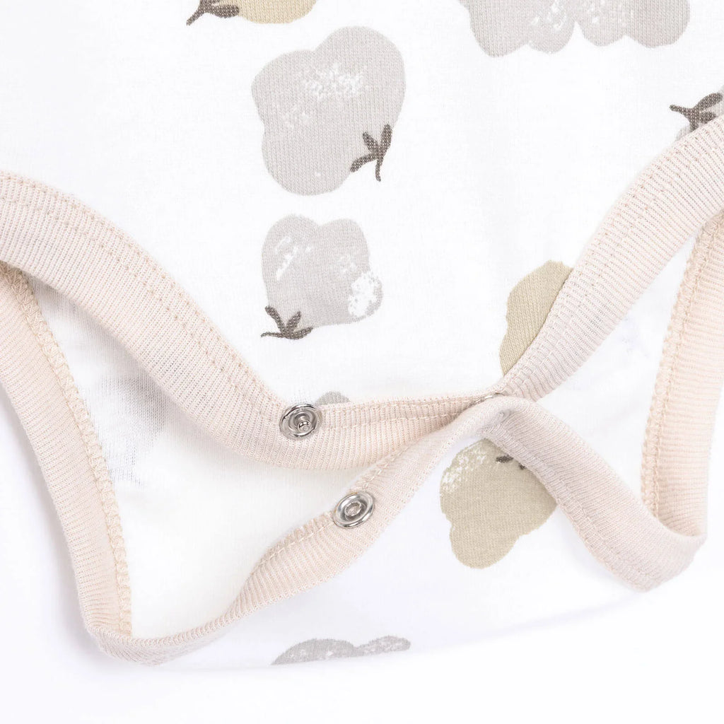 Bodysuit Llewys Hir i Ferched HelloBaby (2 ddarn) - Beige