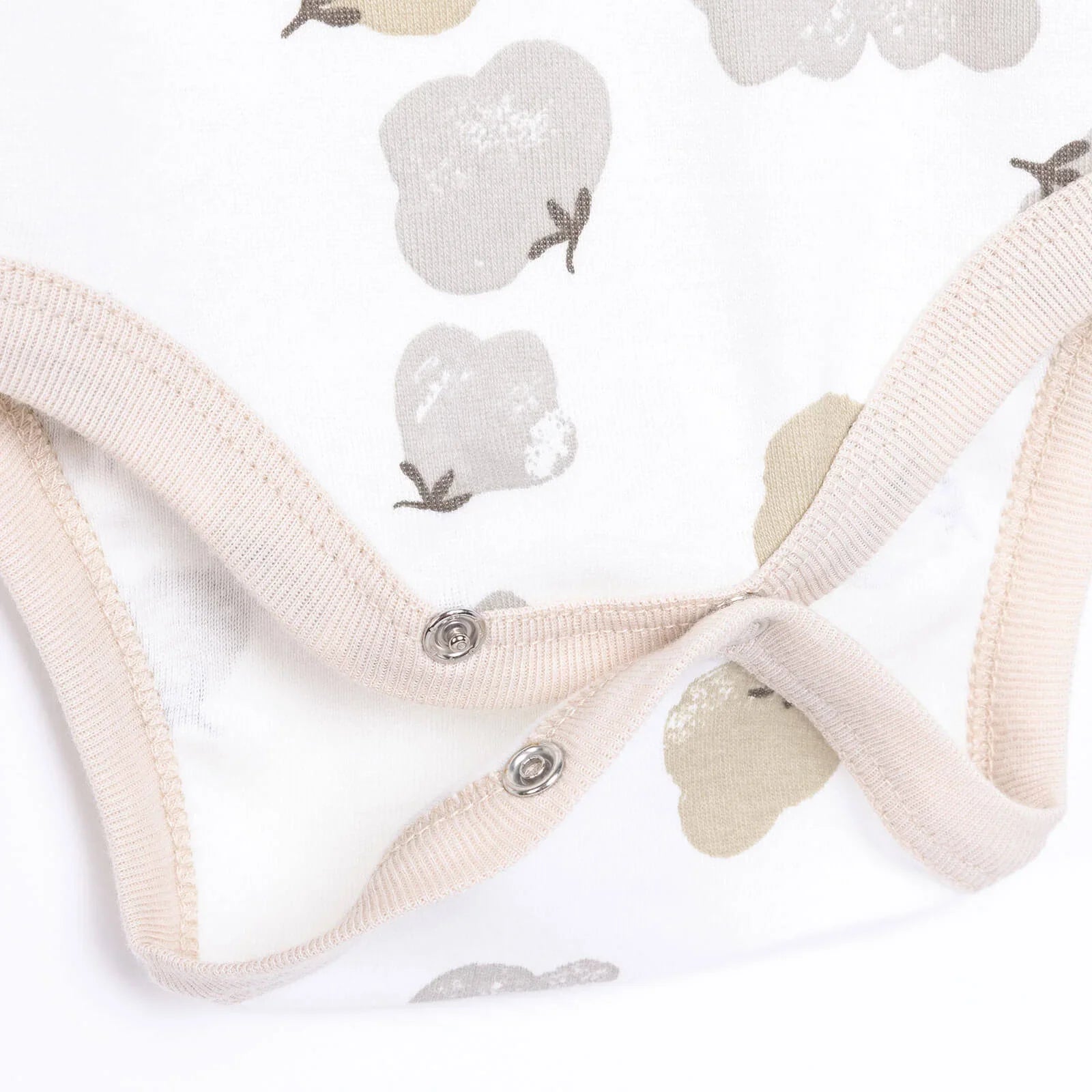 Bodysuit Llewys Hir i Ferched HelloBaby (2 ddarn) - Beige