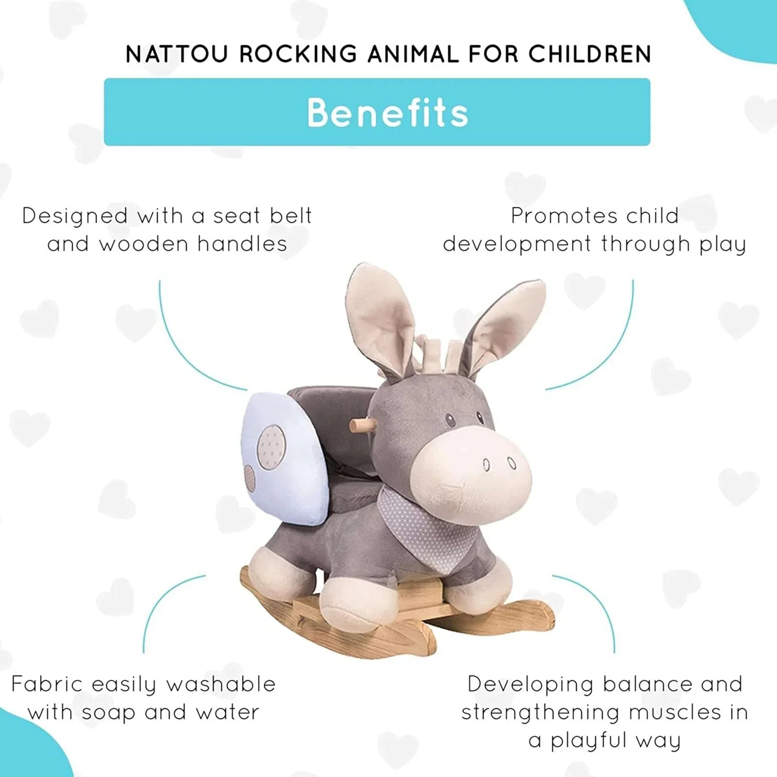 Nattou Cappuccino Donkey Rocker