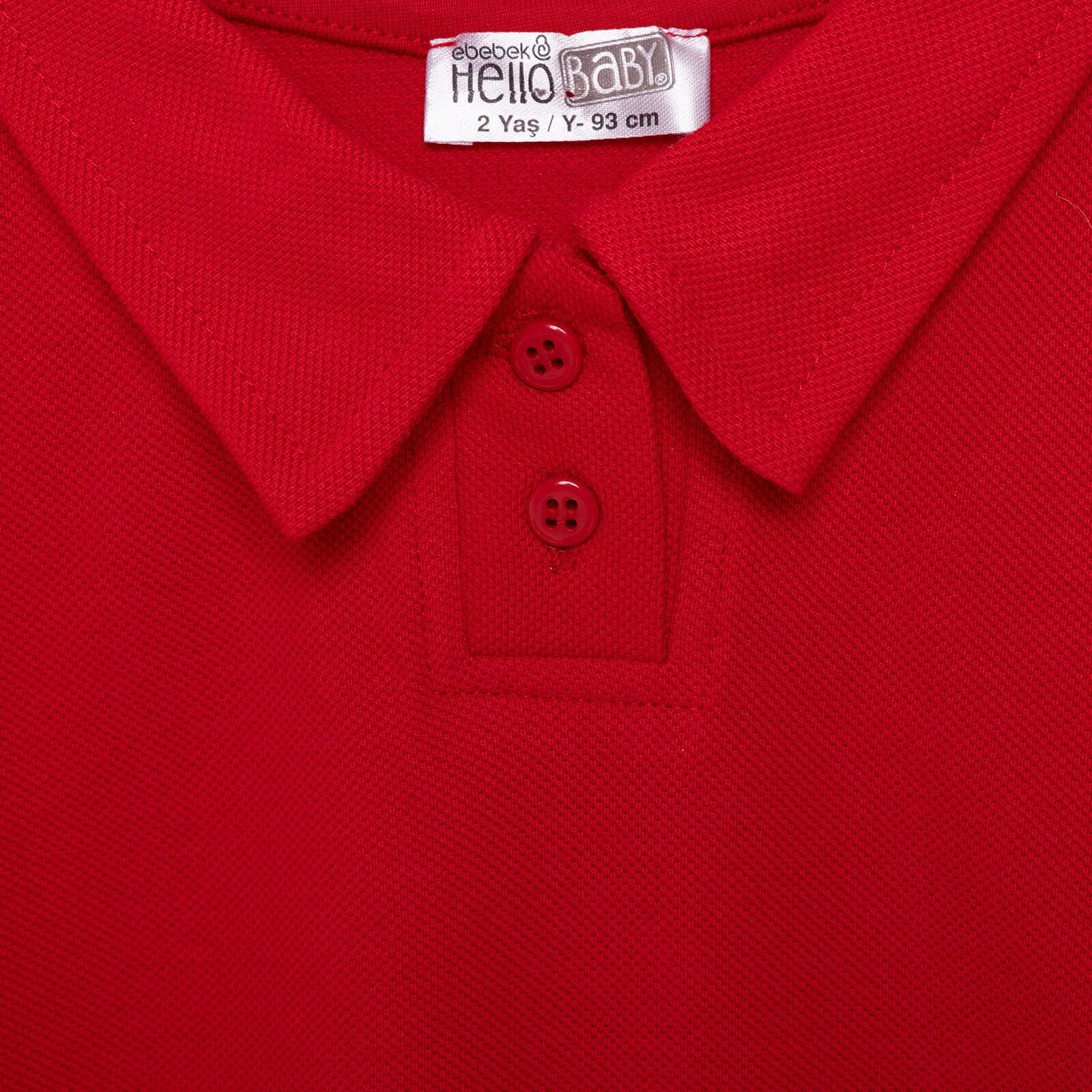 Bodysuit Llewys Hir Unisex Dathliad HelloBaby - Coch