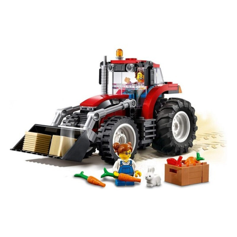 Playset City Great Vehicles Tractor Lego 60287 (148 pcs) with farmer, tractor, and vegetables.