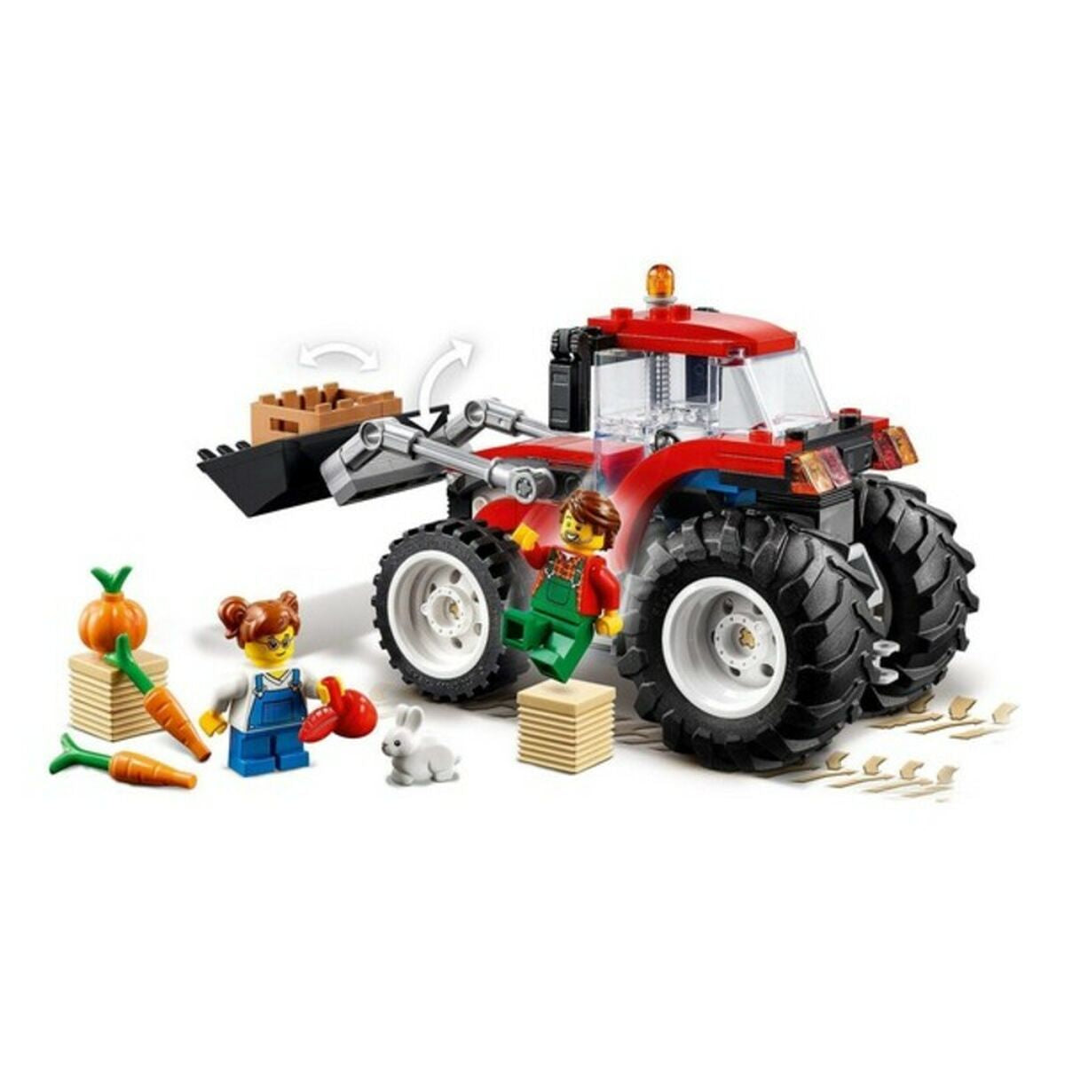 Playset City Great Vehicles Tractor Lego 60287 (148 pcs) featuring children playing with the tractor and accessories.
