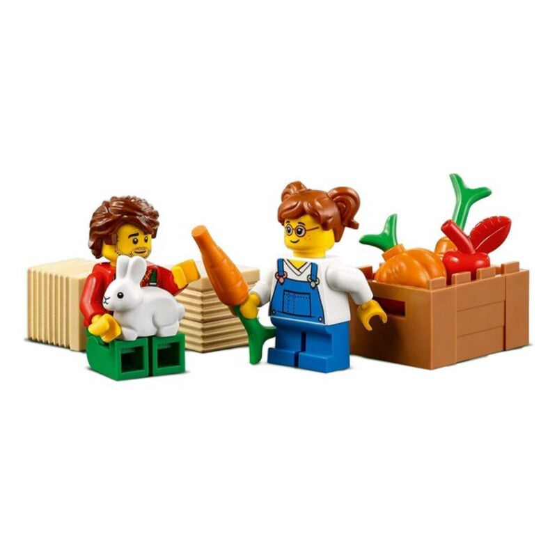 Playset City Great Vehicles Tractor Lego 60287 (148 pcs) featuring kids with a rabbit and vegetables.