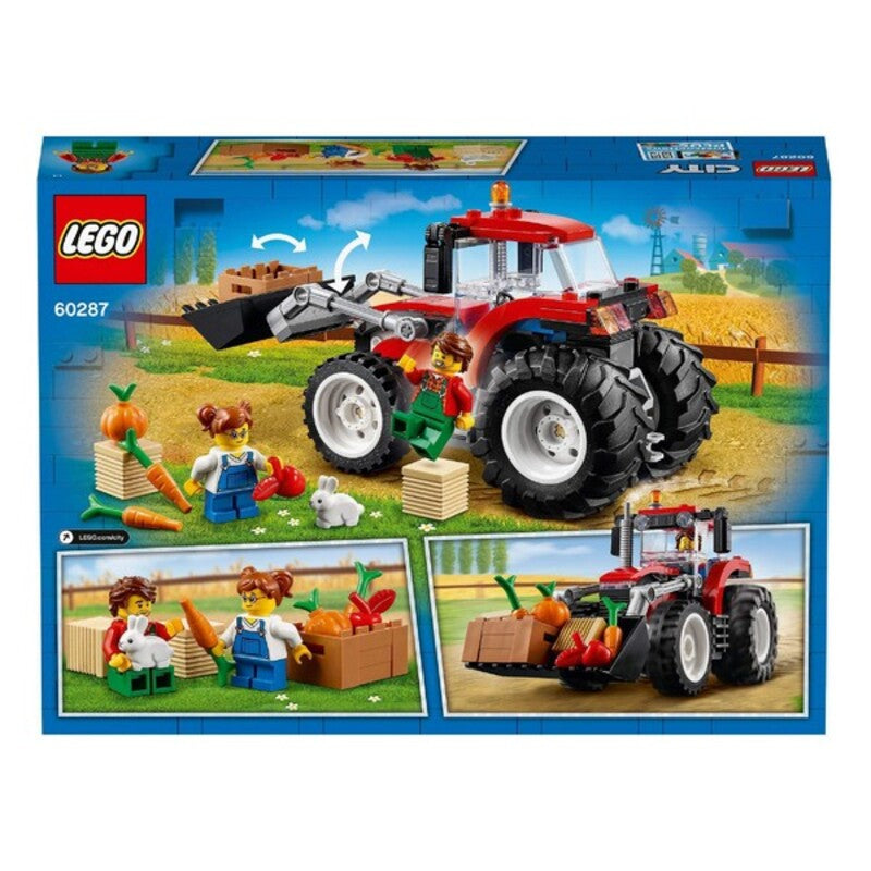 Playset City Great Vehicles Tractor Lego 60287 (148 pcs) features colorful tractor and farm scenes with children.
