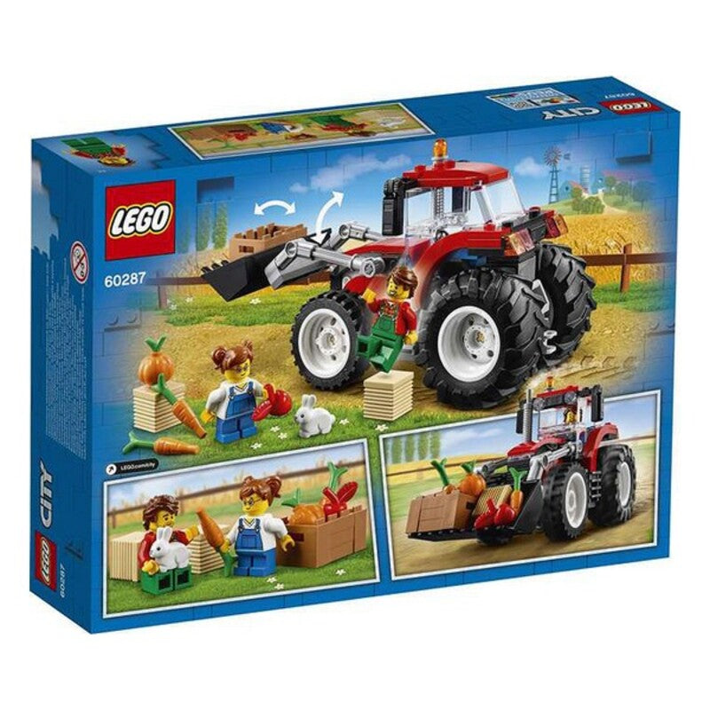 Playset City Great Vehicles Tractor Lego 60287 (148 pcs) packaging featuring tractor and mini-figures in farm setting.