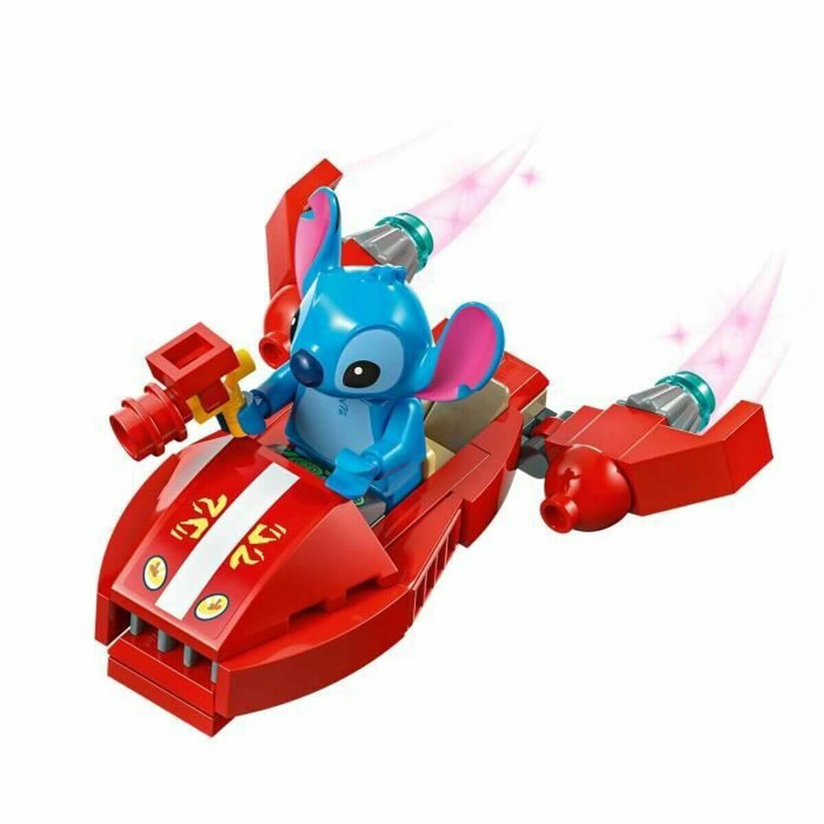 Construction set Lego Disney Lilo & Stitch 43268 834 Pieces featuring Stitch in a red spaceship.