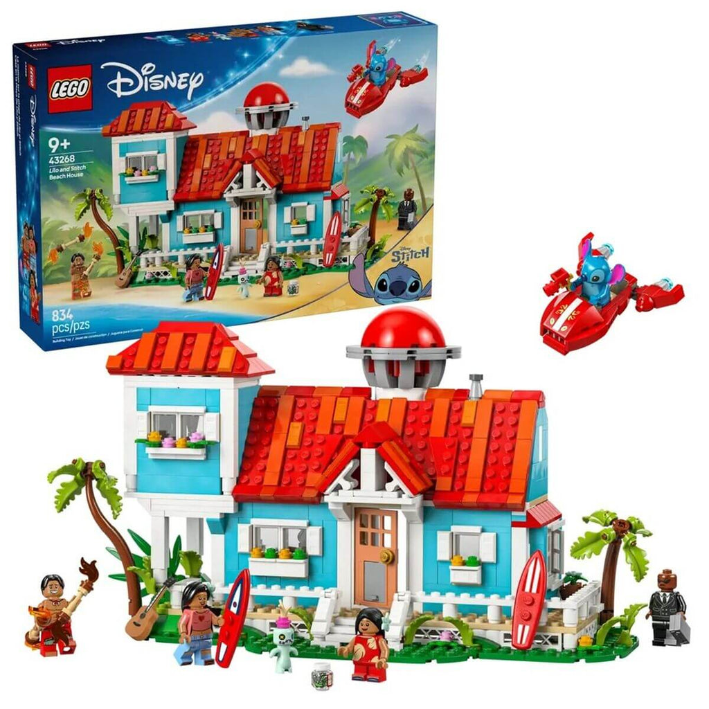 Construction set Lego Disney Lilo & Stitch 43268 834 Pieces featuring multicolour house and characters.