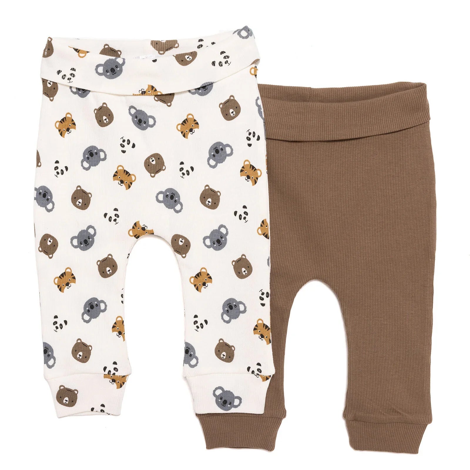 HelloBaby Boy 2 Piece Footless Bottom - Brown Ysgafn