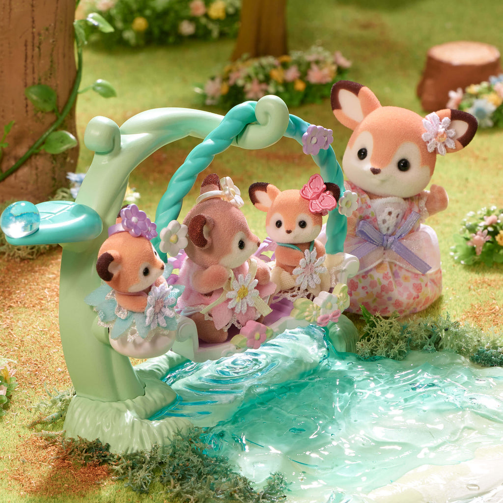 Set Hwylio Blodau i Fabanod Ceirw Sylvanian Families, Tegannau i Blant 3 Oed a Hŷn