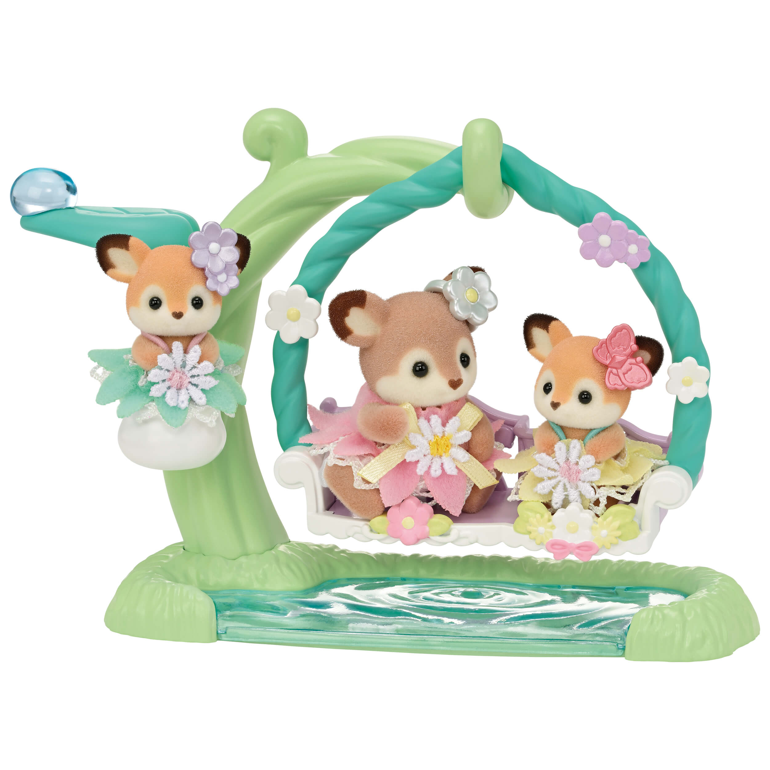 Set Hwylio Blodau i Fabanod Ceirw Sylvanian Families, Tegannau i Blant 3 Oed a Hŷn