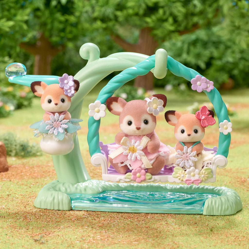 Set Hwylio Blodau i Fabanod Ceirw Sylvanian Families, Tegannau i Blant 3 Oed a Hŷn