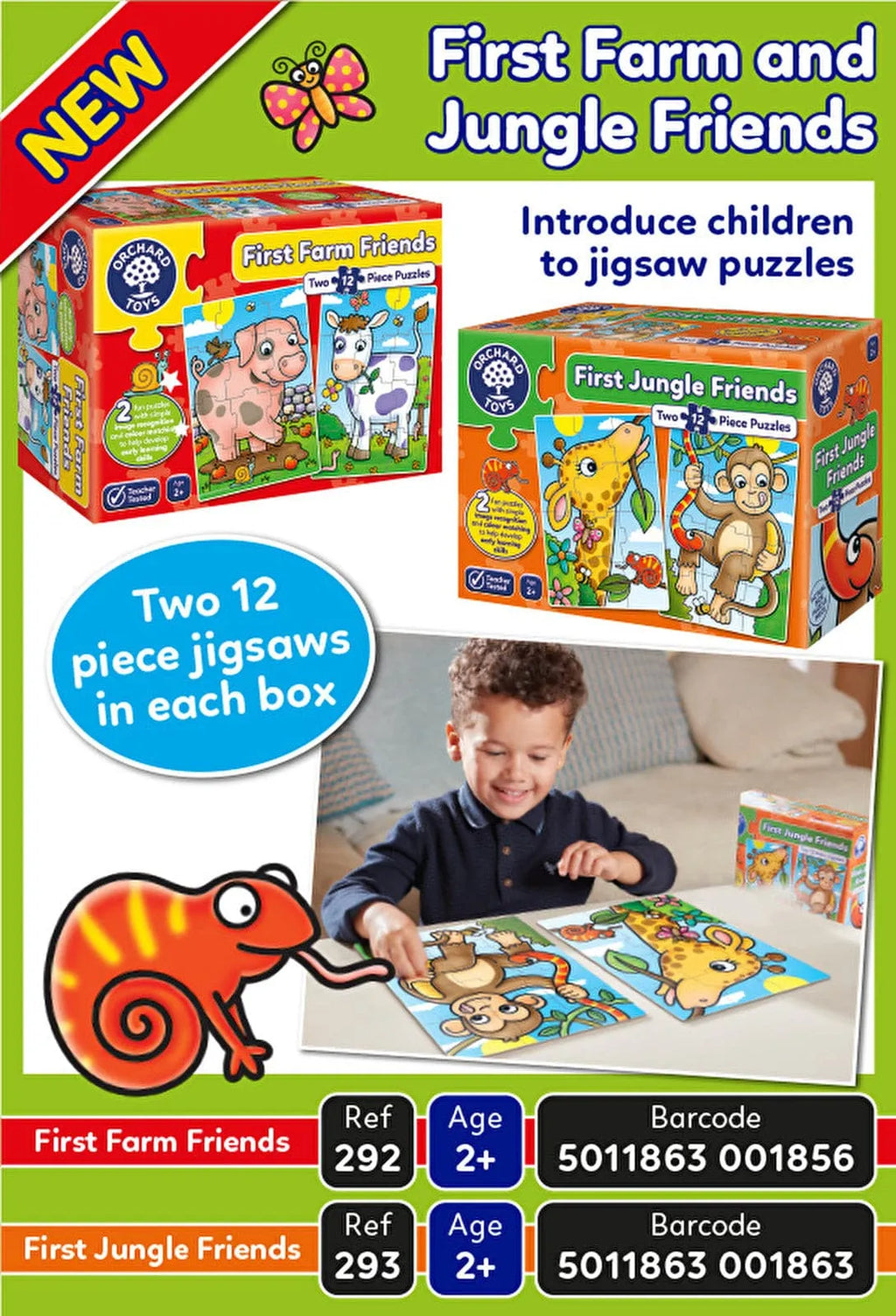 Puzzles Jig-Saw Ffrindiau'r Fferm Gyntaf gan Orchard Toys