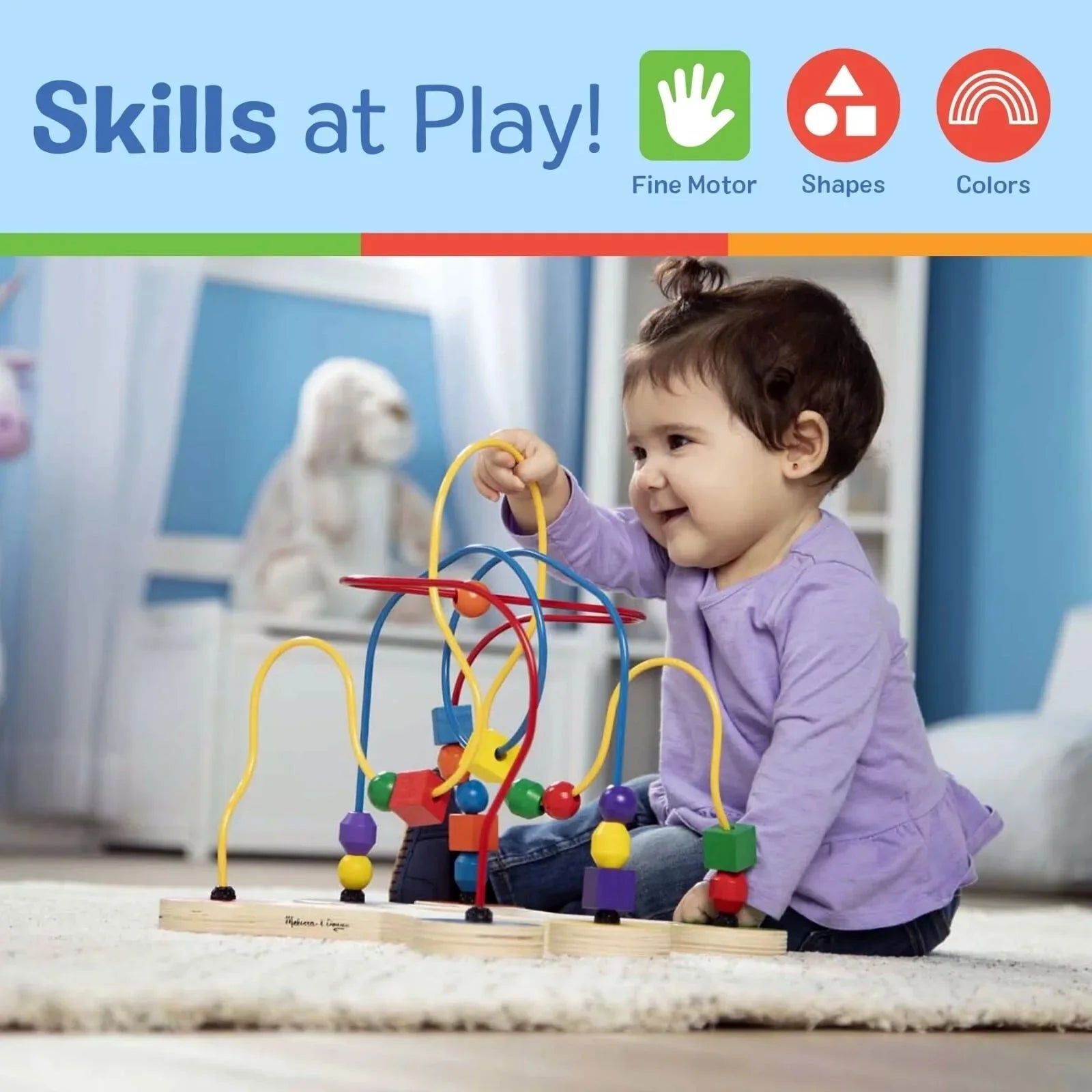 Gleiniau Jumbo Pren Melissa &amp; Doug