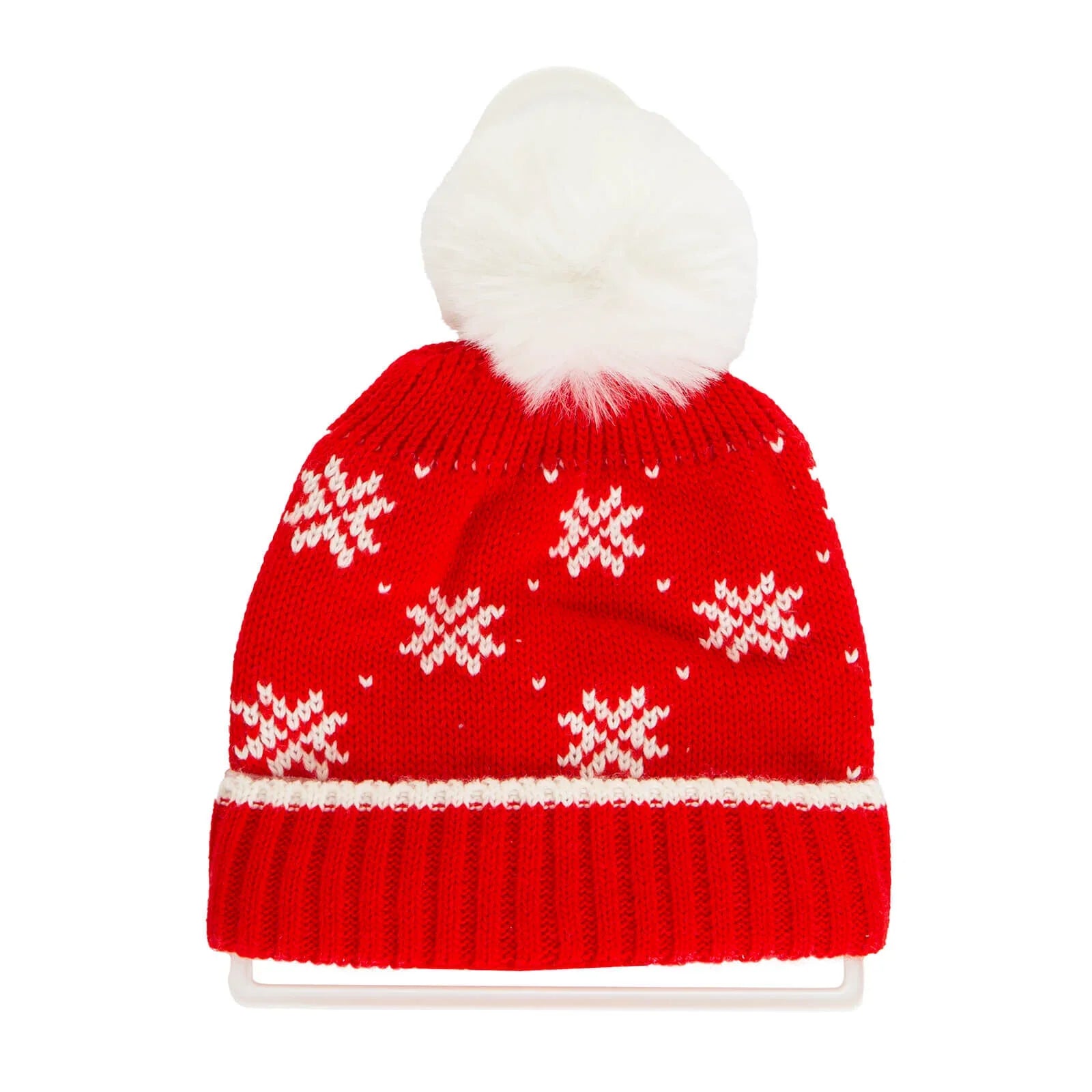 Beanie Nadolig Unisex Little Plane - Coch