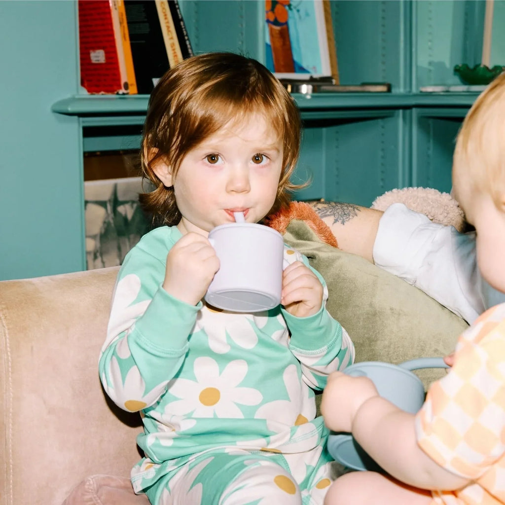 Cwpan Silicôn Pippeta gyda Gwelltyn - Halen Môr