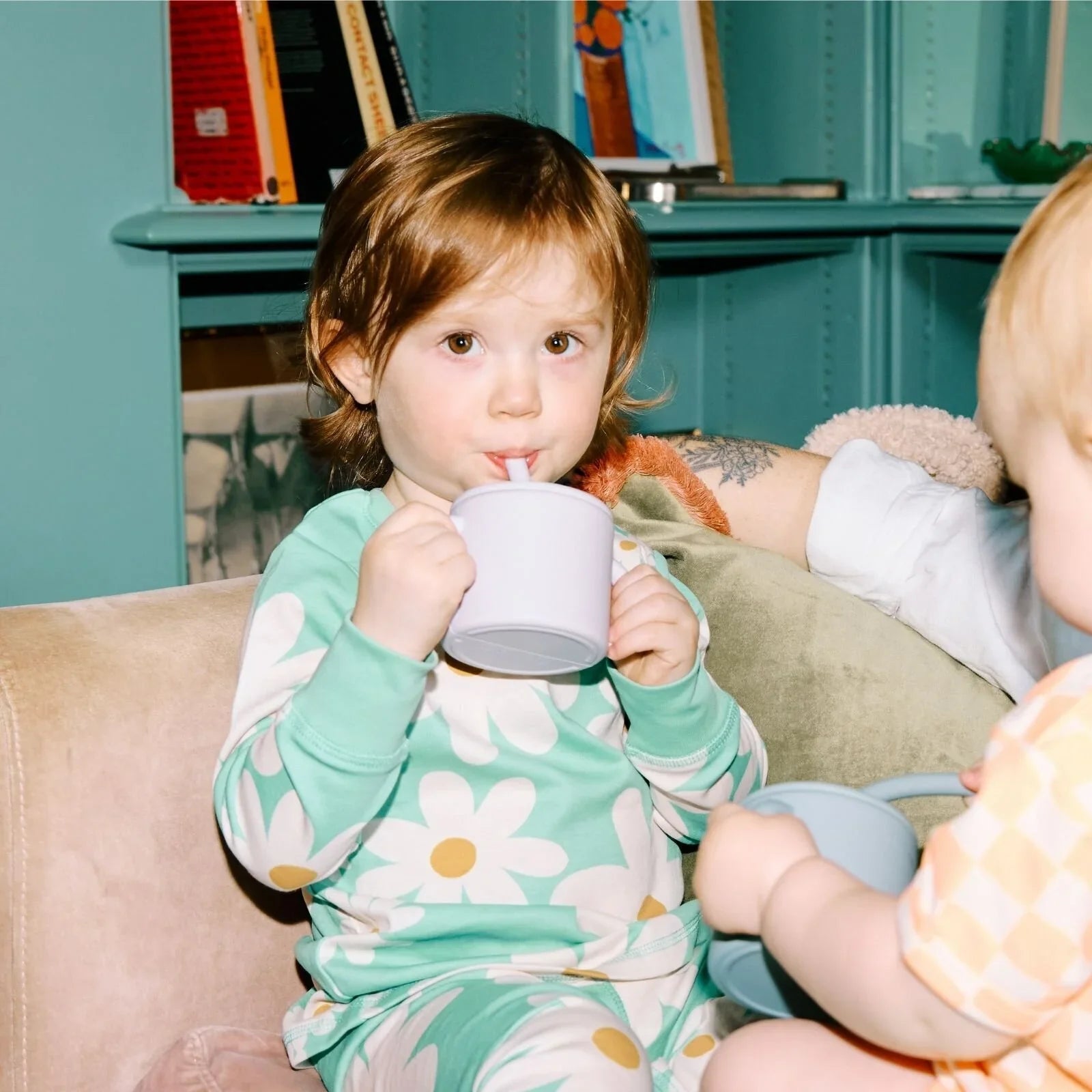 Cwpan Silicôn Pippeta gyda Gwelltyn - Halen Môr