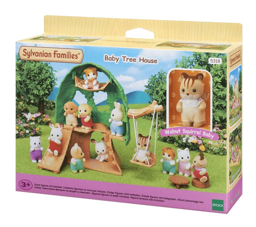Set Chwarae Tŷ Coeden Babanod Sylvanian Families ar gyfer Plant 3 Oed a Hŷn