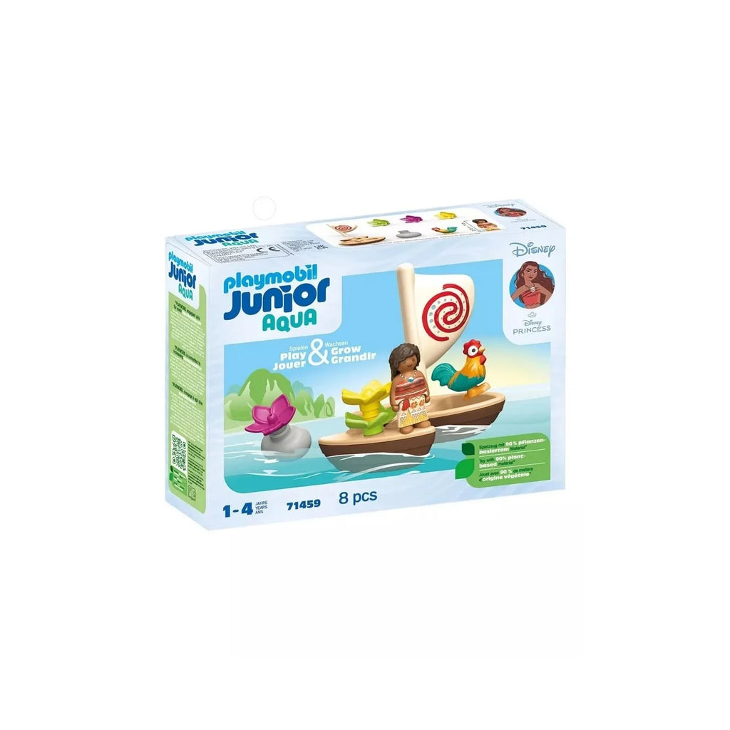 Playmobil Junior Aqua &amp; Disney 71459 Cwch Hwylio Moana