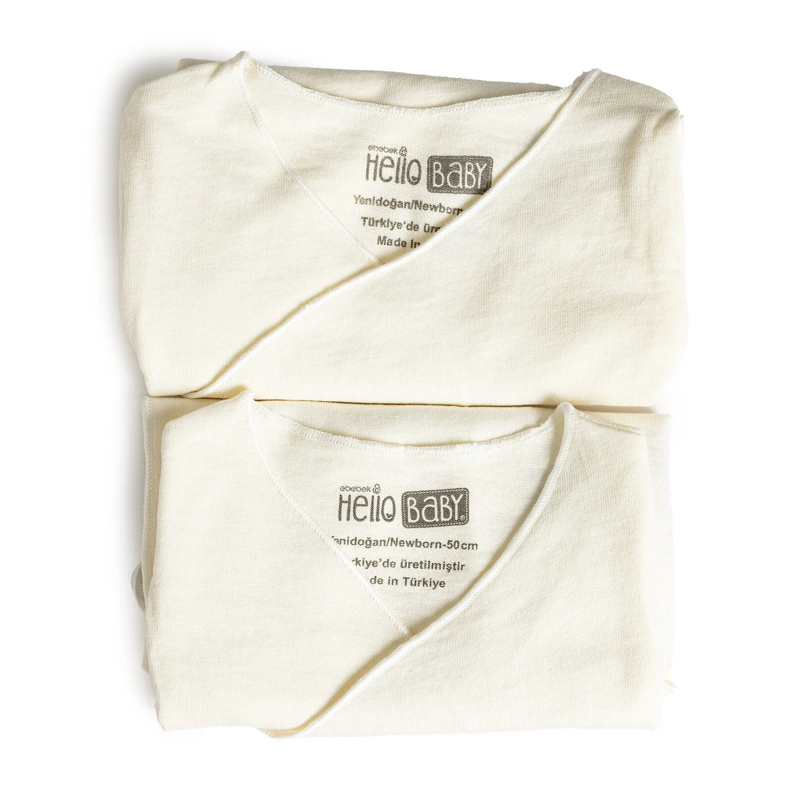 HelloBaby Wrapover Top 2-Pack - Ecru