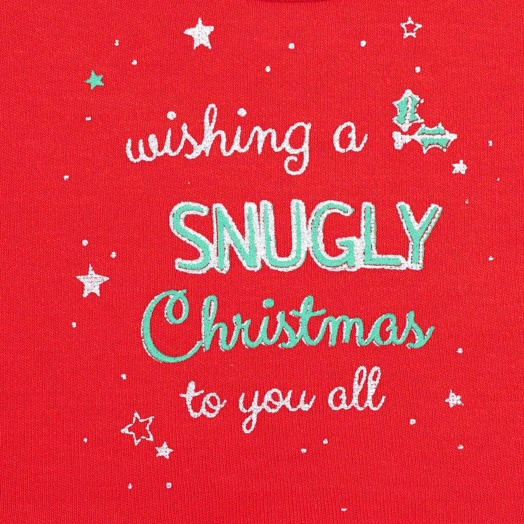 Bodysuit Nadolig Bebetto i Faban - Coch