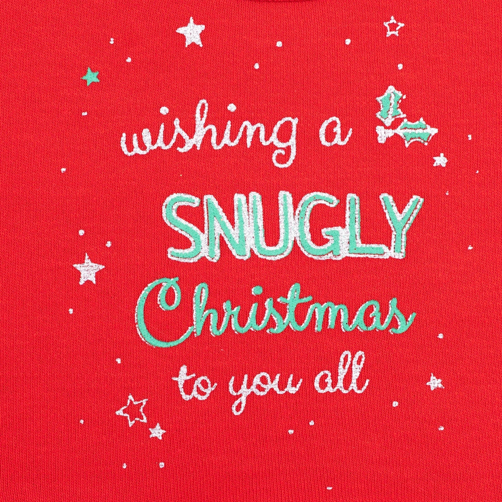 Bodysuit Nadolig Bebetto i Faban - Coch