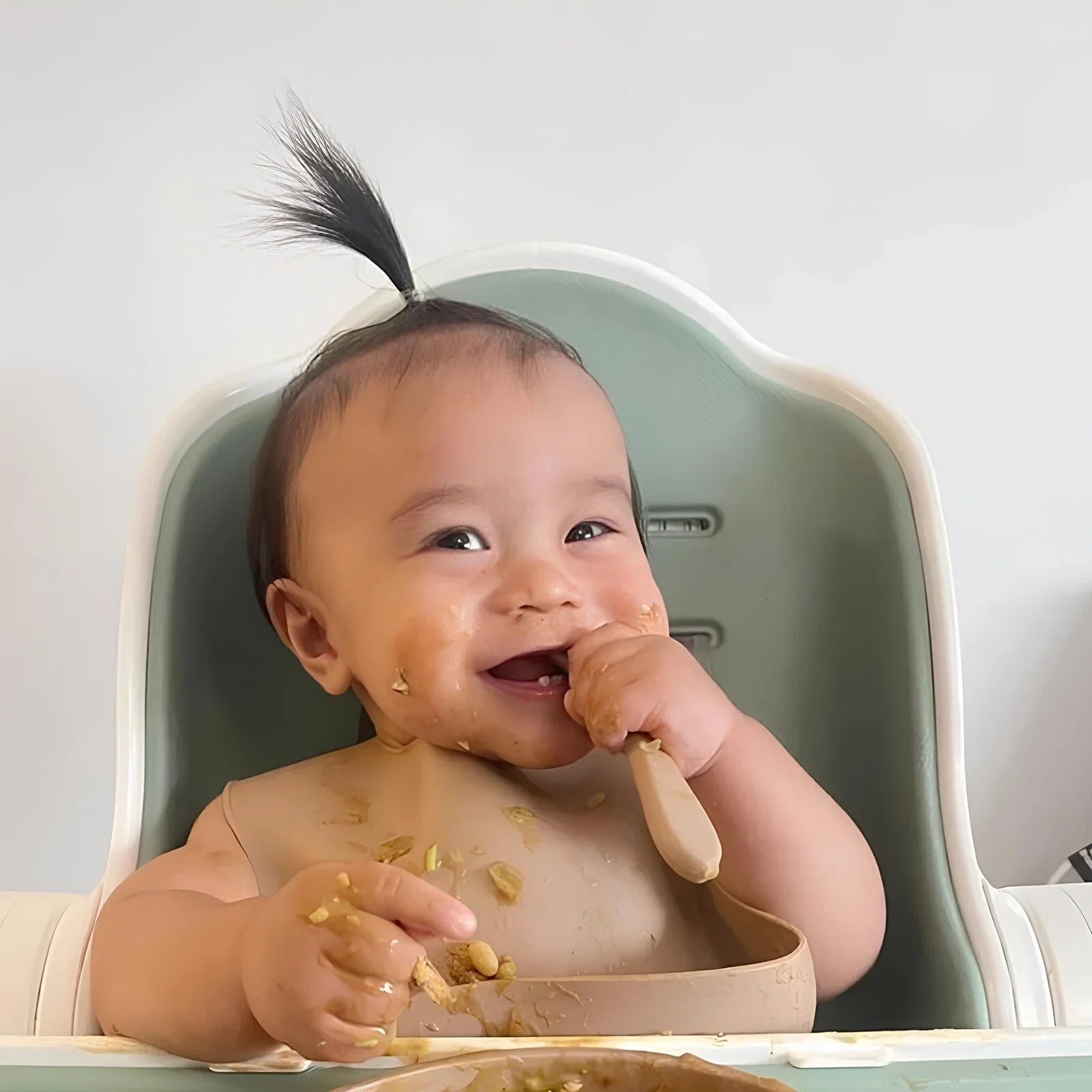 BLW Essentials Silicone Bib - Dusky Blue