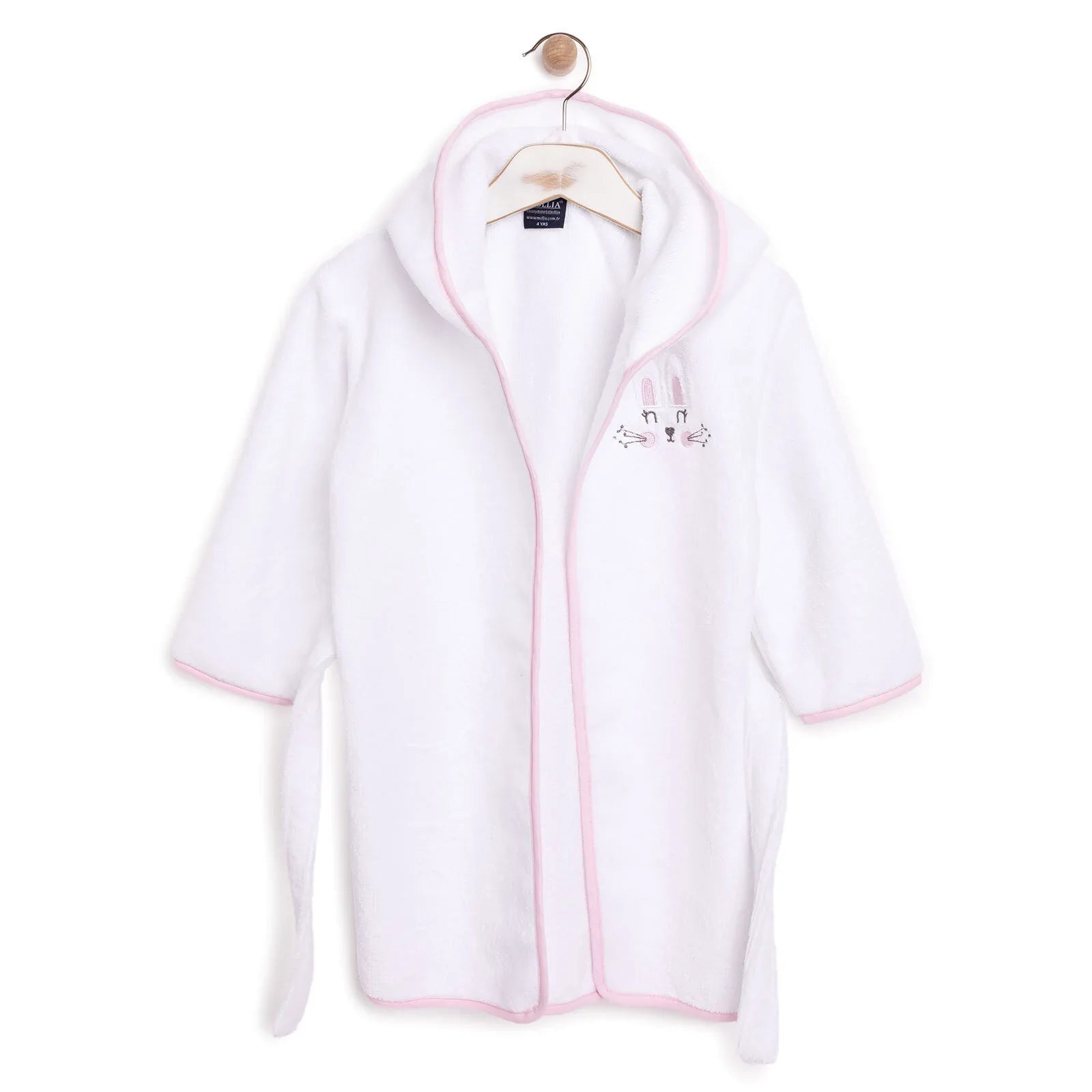 Mollia Girl Baby Bathrobe - White