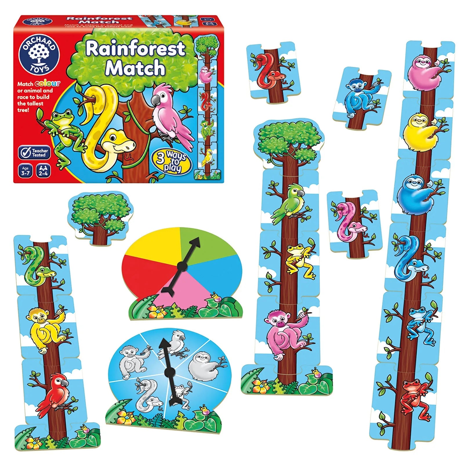 Gêm baru o'r enw Orchard Toys Rainforest Match