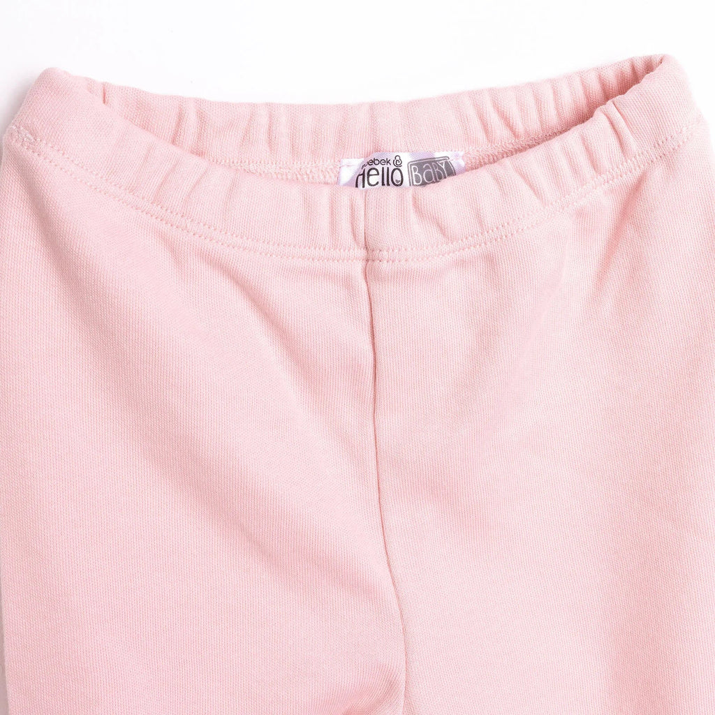 Set Cychwynnol 4 Darn HelloBaby Unisex i Fabanod Newydd - Pinc Golau