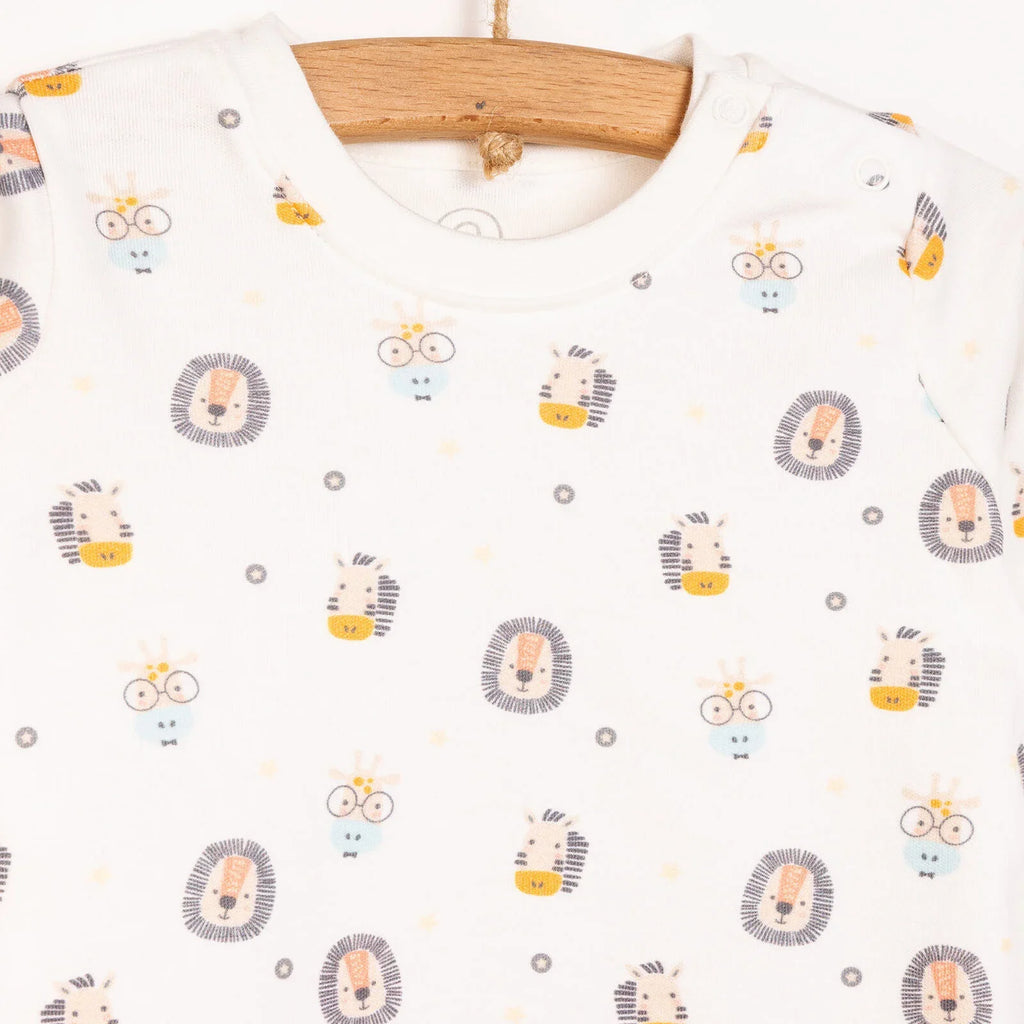 Set Pyjamas Baban Bach Pambuliq â Llewys Hir - Melyn Tywyll