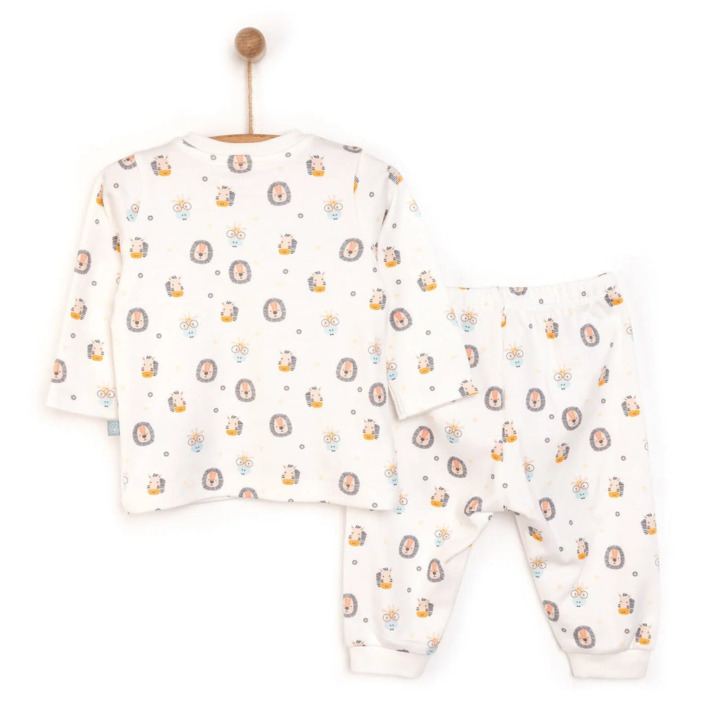 Set Pyjamas Baban Bach Pambuliq â Llewys Hir - Melyn Tywyll